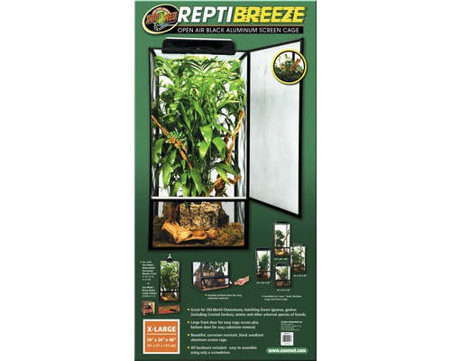Terrarium ZOO MED Repti Breeze zonder verlichting 61x61x122 cm Aluminium