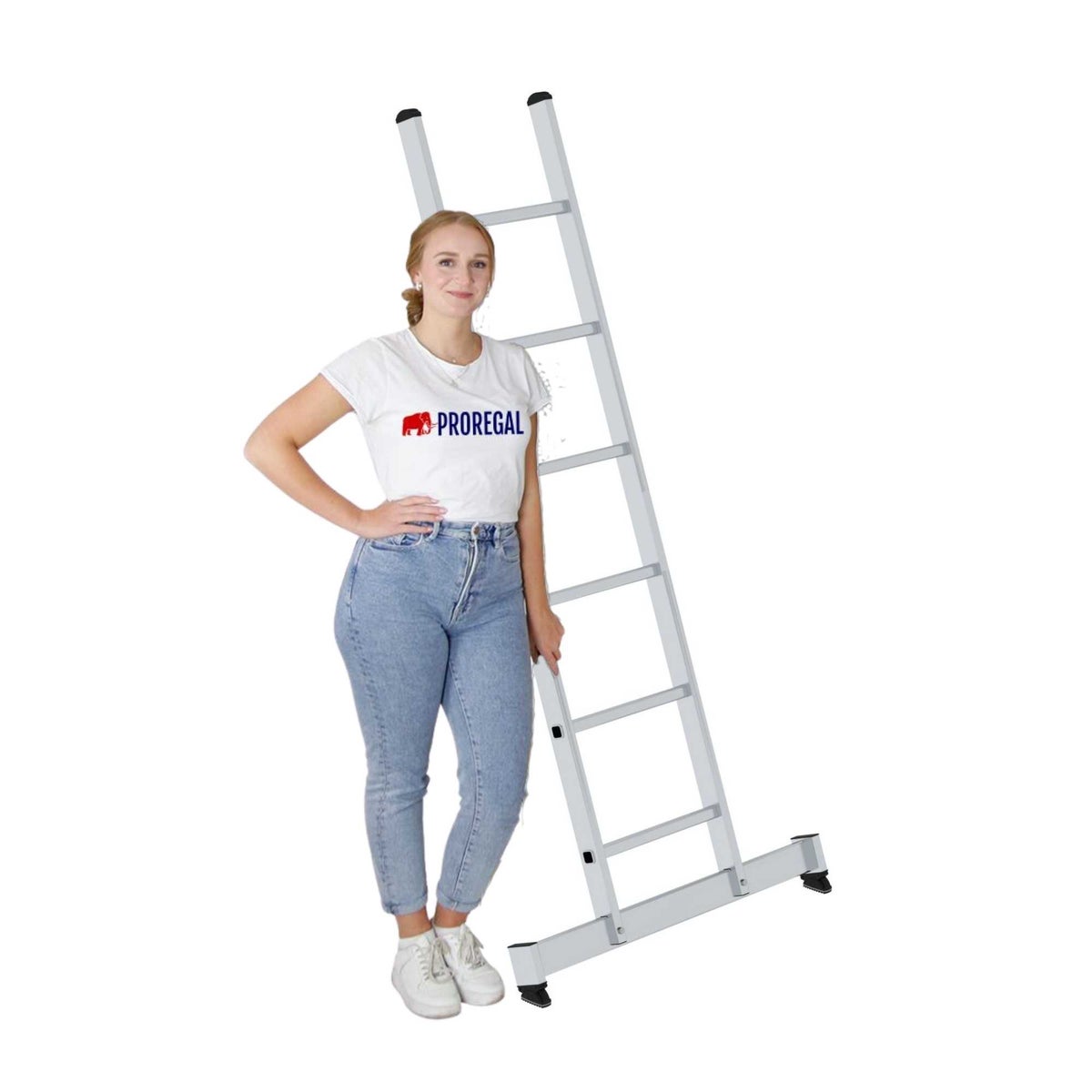 PROREGAL sportladder met dwarsbalk, 6 sporten