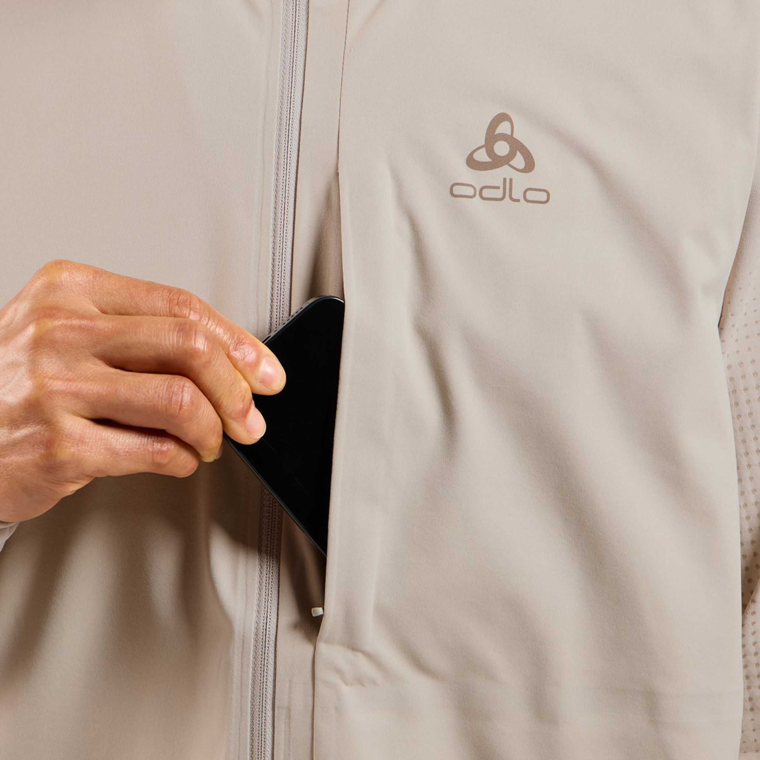 Odlo Zeroweight Warm Gilets De Course Hommes - Argent