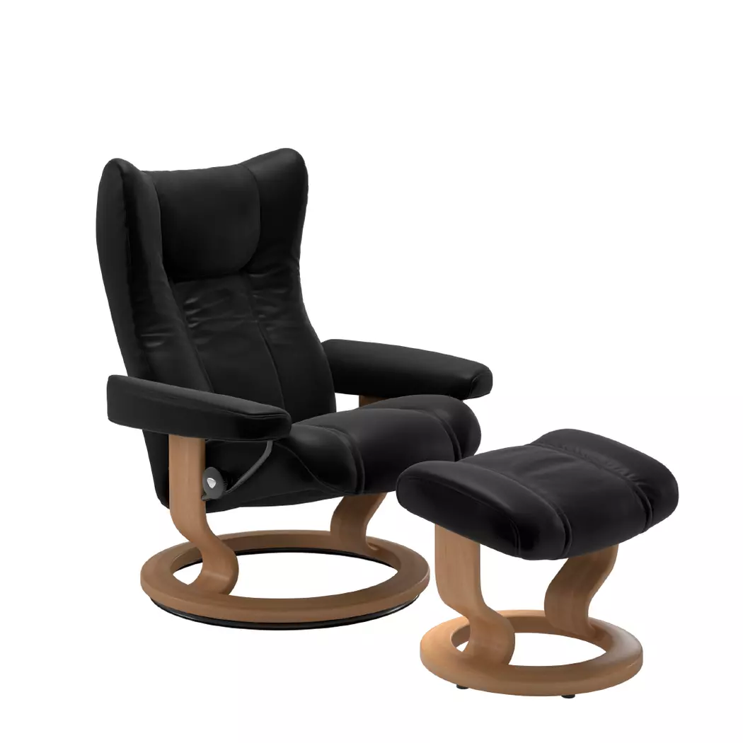 Sessel mit Hocker Wing Classic