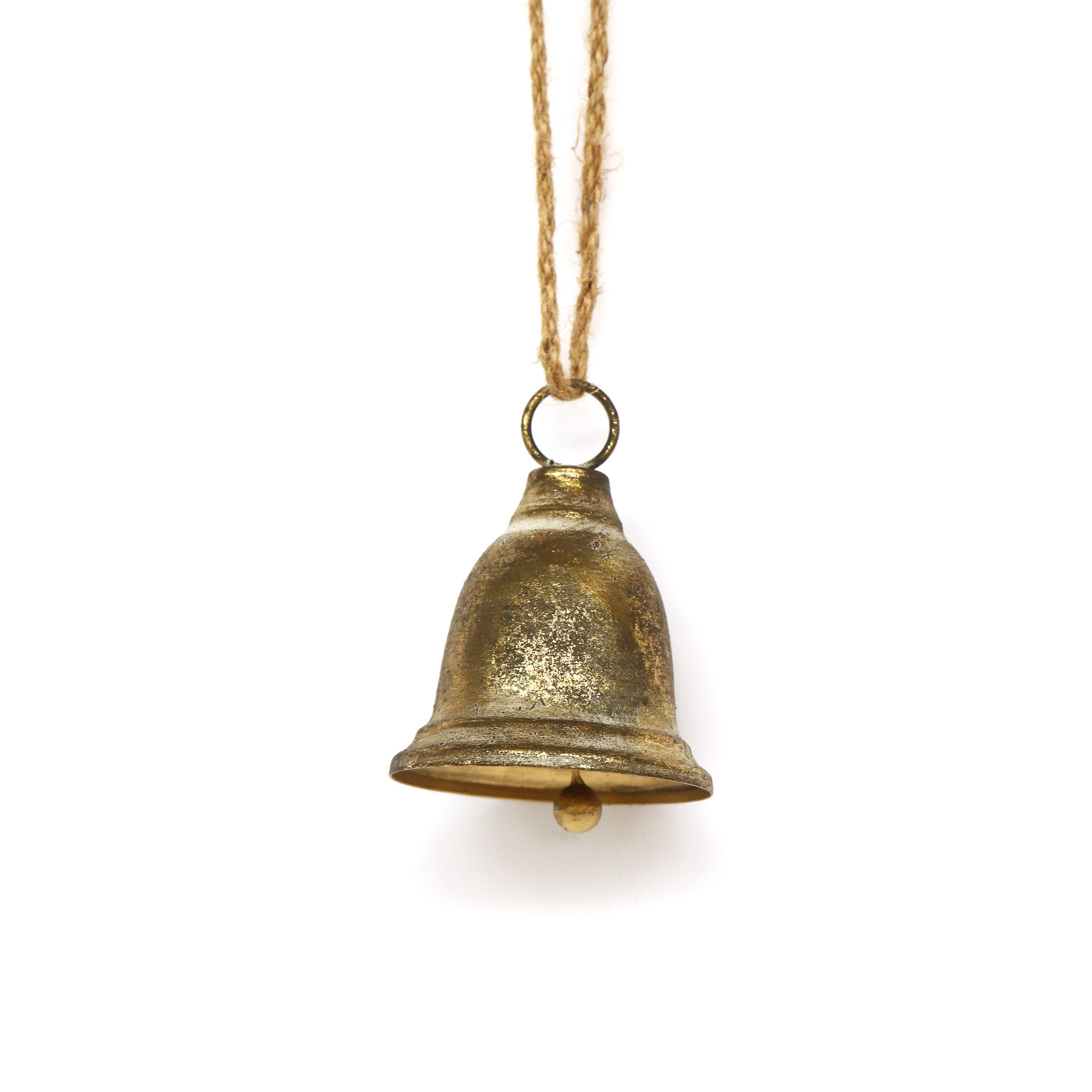 Metallglocke 'Grelot', antik gold, H 13 cm, Ø 10 cm von fischer's lagerhaus