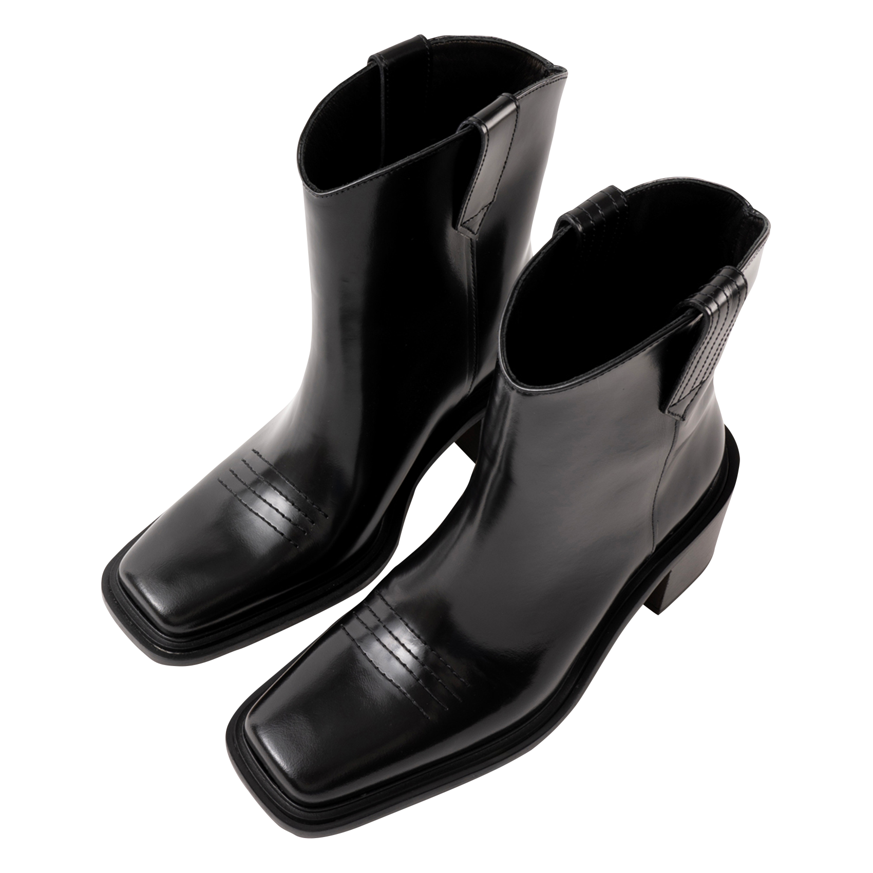 SAM - Bottines en cuir ciré | Noir