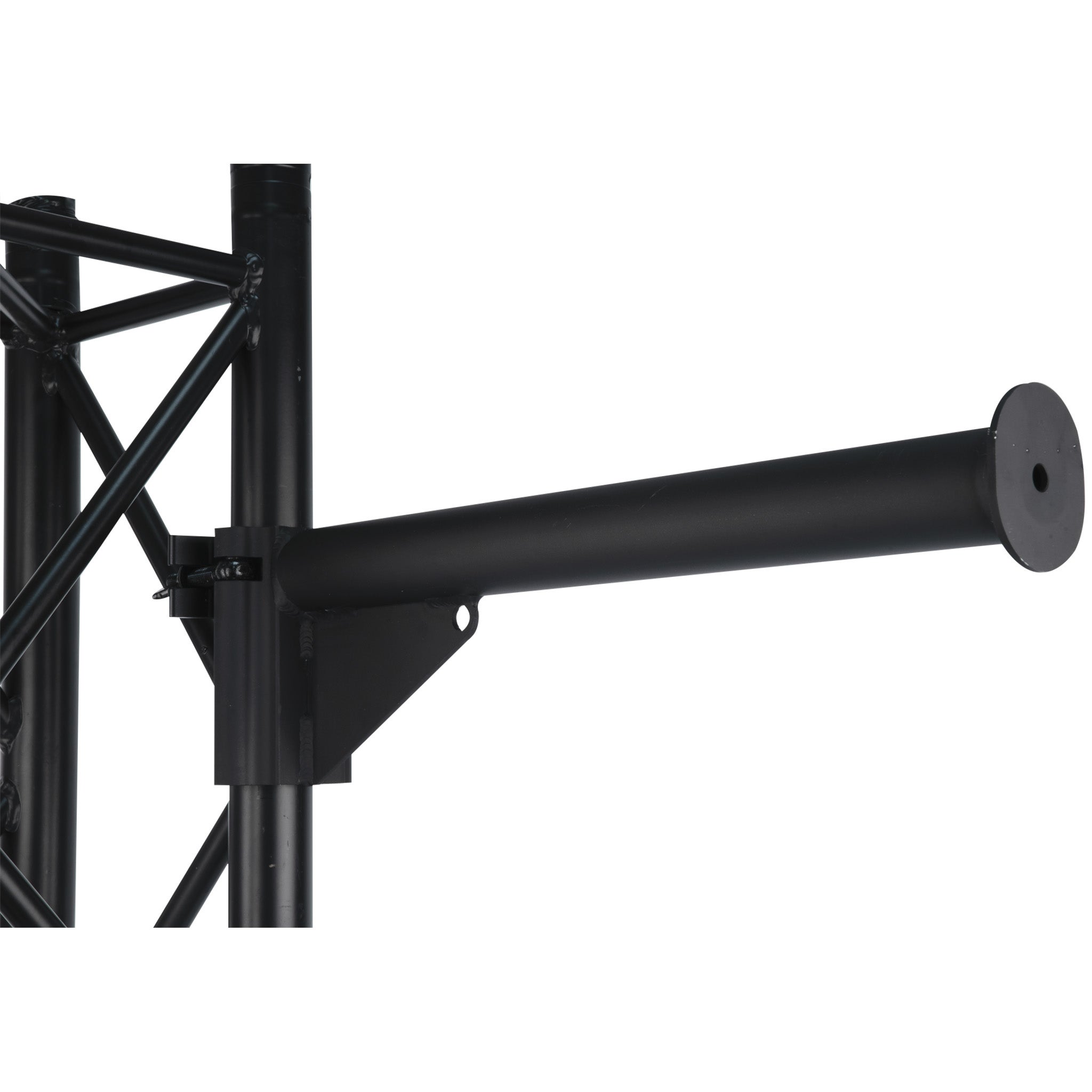 Showgear Outrig boom arm met klem voor truss-installatie, zwart