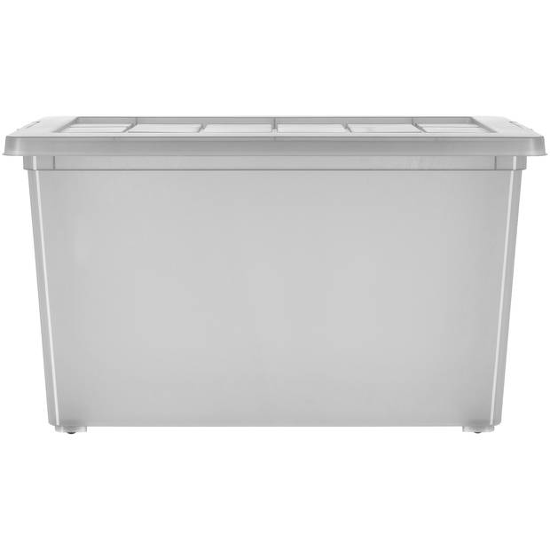 Blokker box + sterke deksel 80L grijs