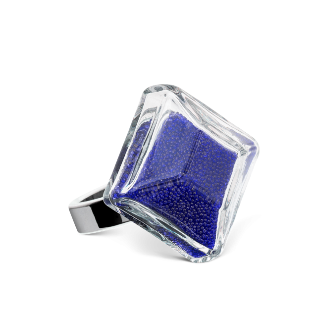Bague en verre soufflé - Gaia Medium Billes