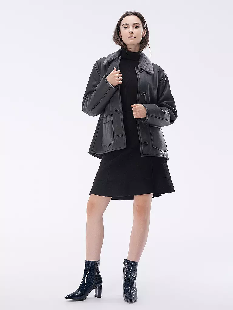 OFFICINE GENERALE Shearlingjacke  LAURENCE grau
