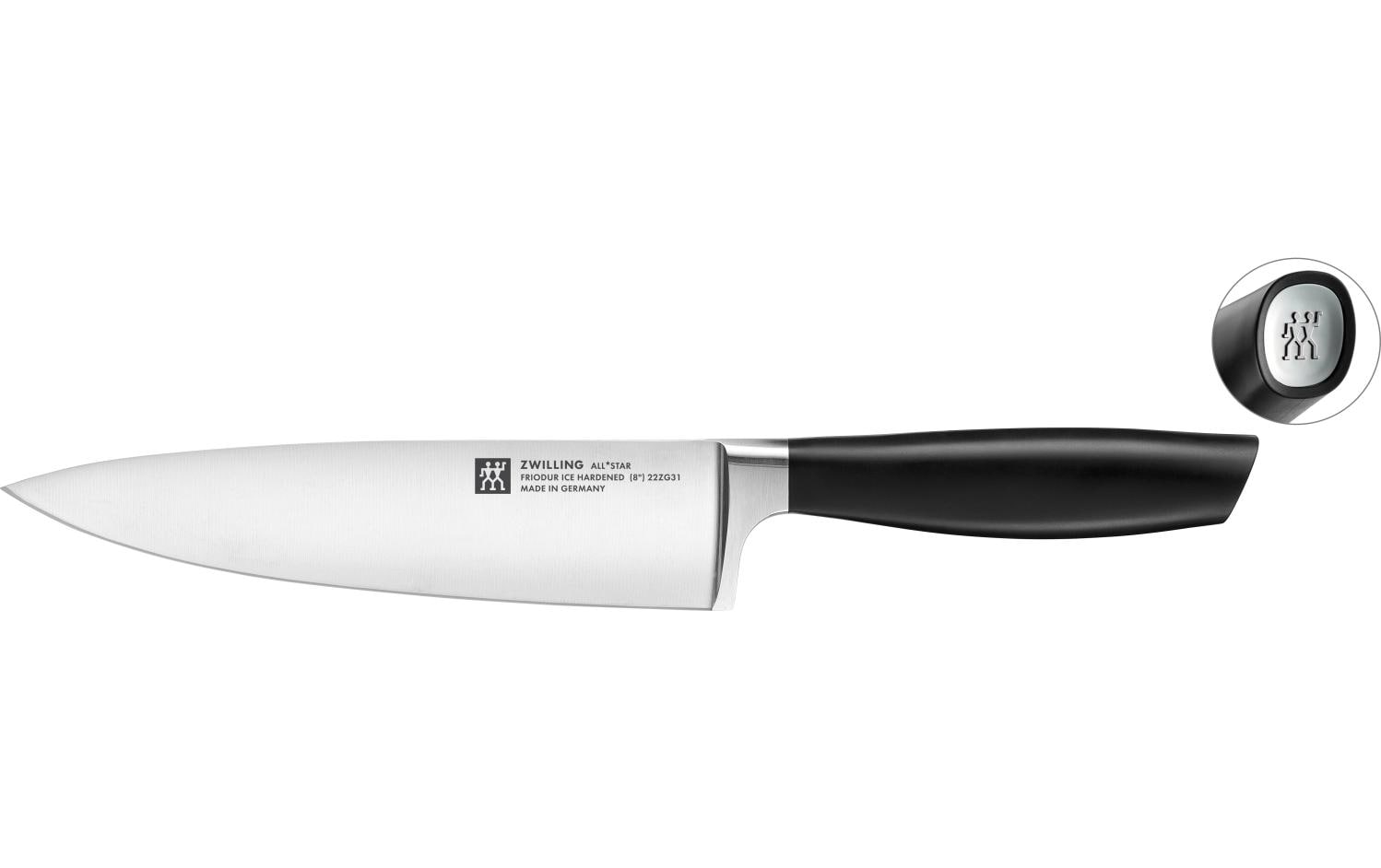 Messerblock-Set mit Messer All Star Chromsilber, 7-teilig<br>Selbstschärfender Messerblock