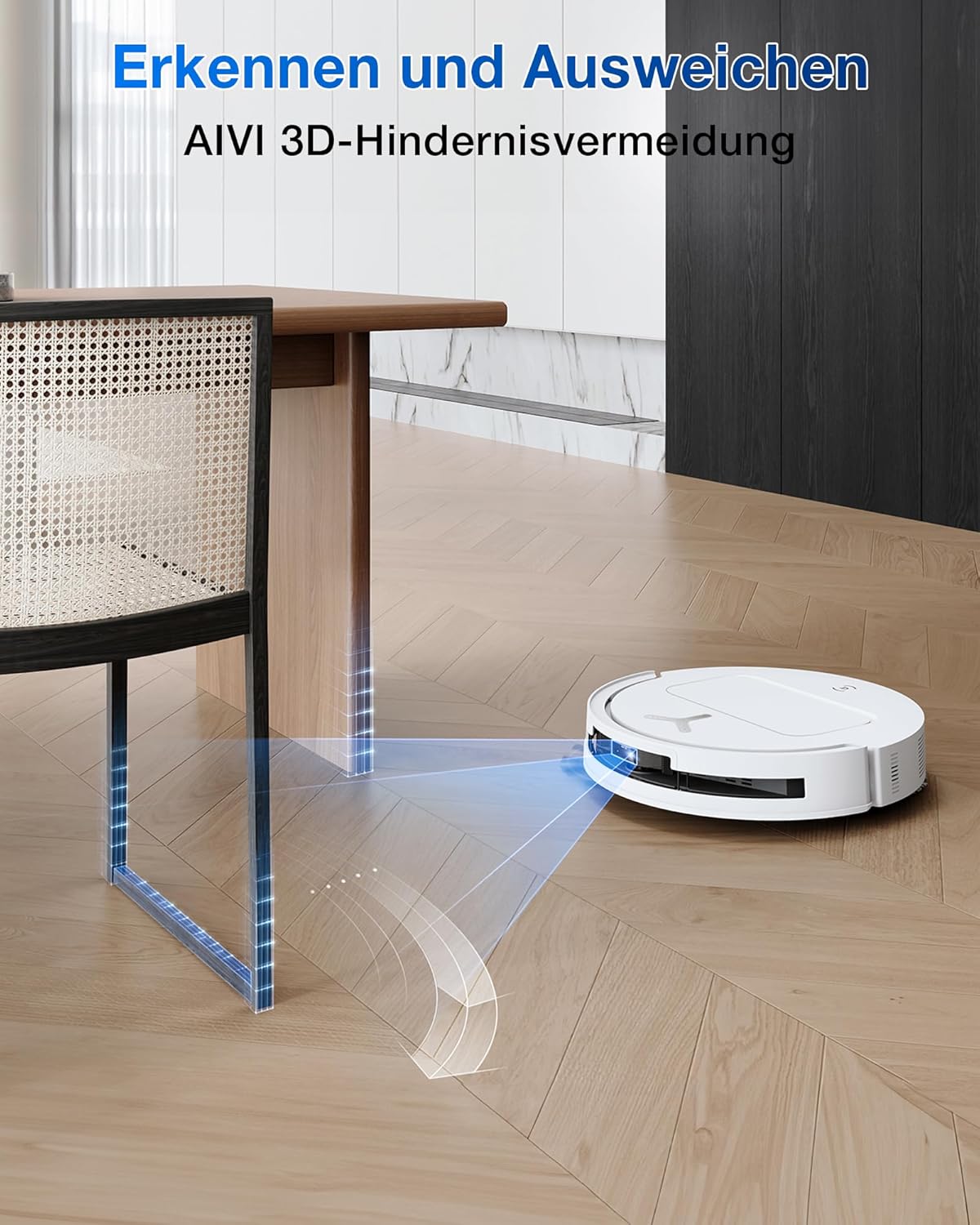 ECOVACS DEEBOT T50 Omni Gen2 Saugroboter mit Wischfunktion, 21.000 Pa, Ausziehbare Seitenbürste und Mopp, ZeroTangle 2.0, Moppwäsche mit 75°C heißem Wasser, All-in-One Station, ultradünn 81 mm, Weiß