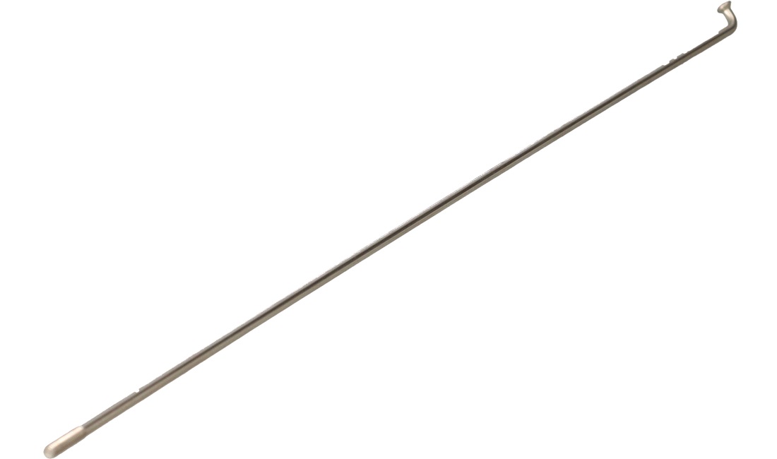 Eger 263mm lang 2,33mm tyk sølv m. nippel