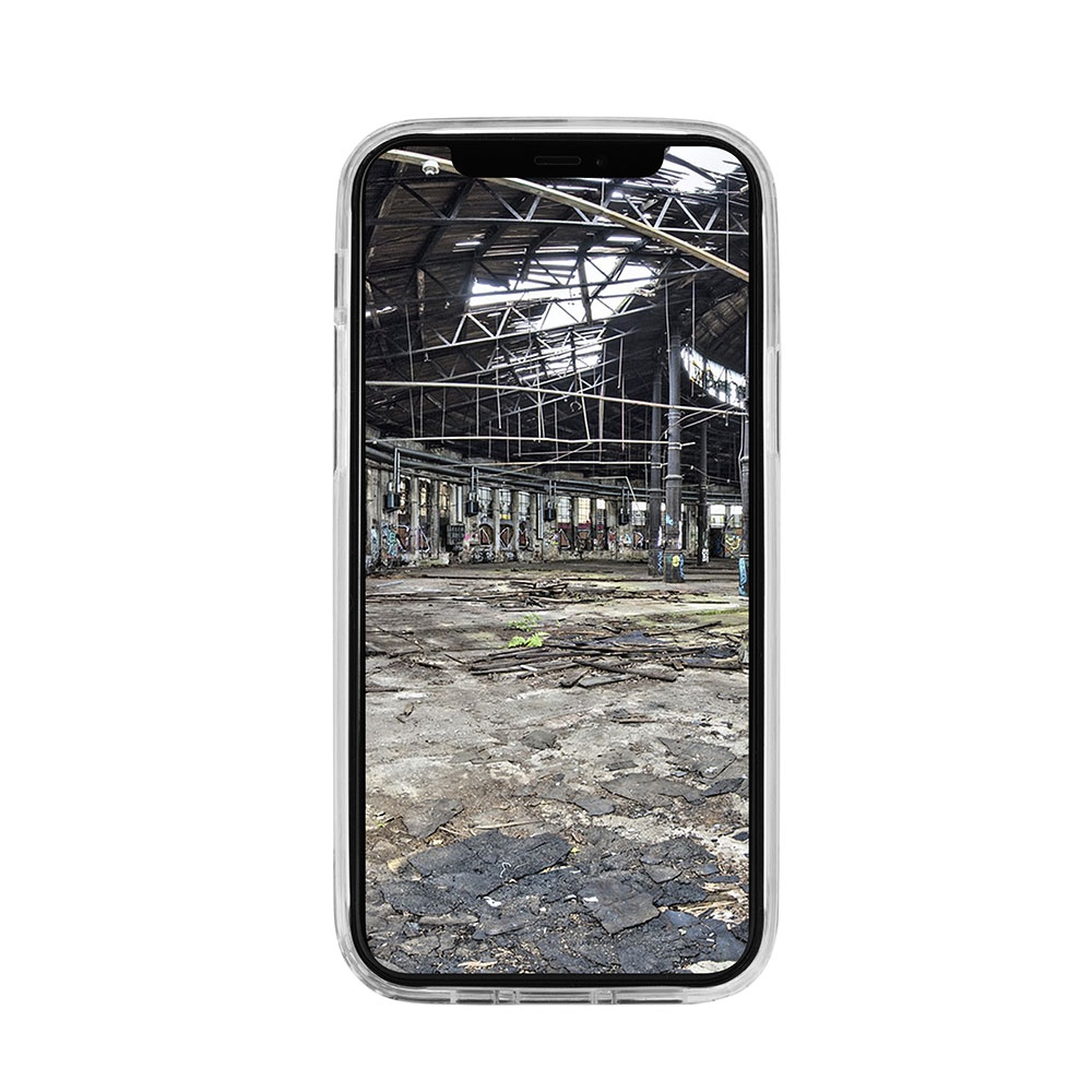 iPhone 12 / iPhone 12 Pro Hybrid Hülle TPU Bumper   Acryl Rückseite Pankow (10692) - Transparent