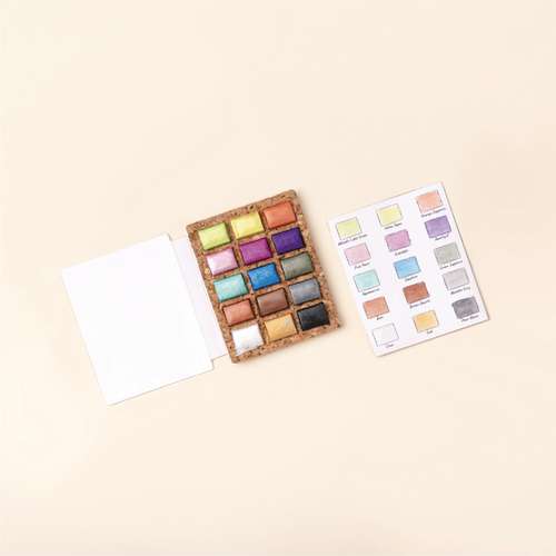 Viviva Näpfchen Aquarellfarben-Set „Metallics“