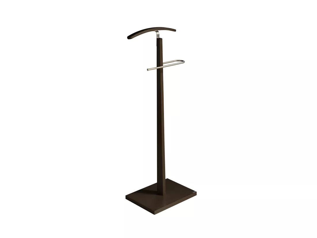 Valet de nuit - H114cm x L48cm x P28cm - hêtre massif wenge - Smart
