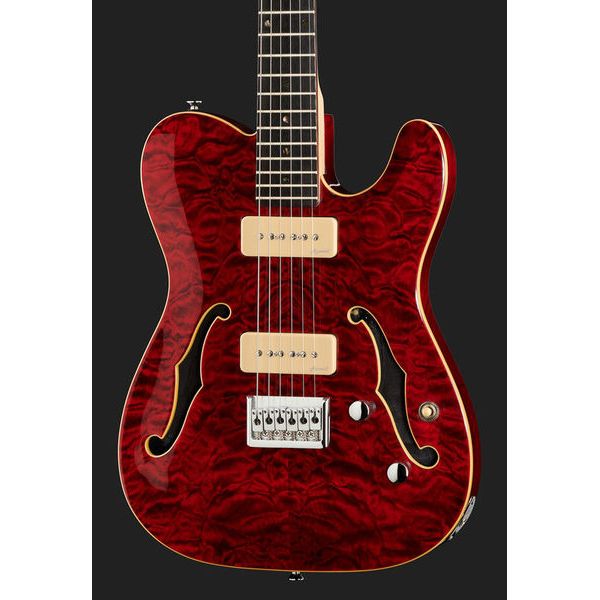 Harley Benton TE-90QM Trans Red