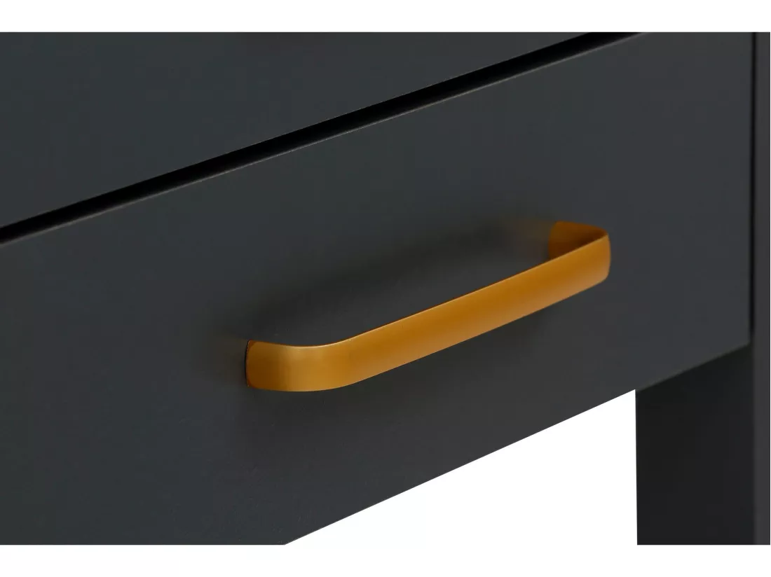 Marion | Bureau avec 2 tiroirs en MDF gris