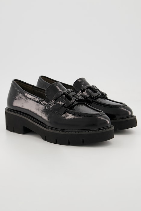 Tamaris Lackleder-Loafer, Wechselfußbett, recycelt