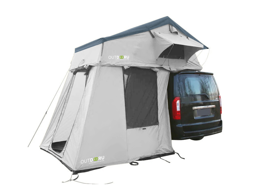 OutdoorU Family Plus 4 Pers daktent incl. voortent - Stone Grey