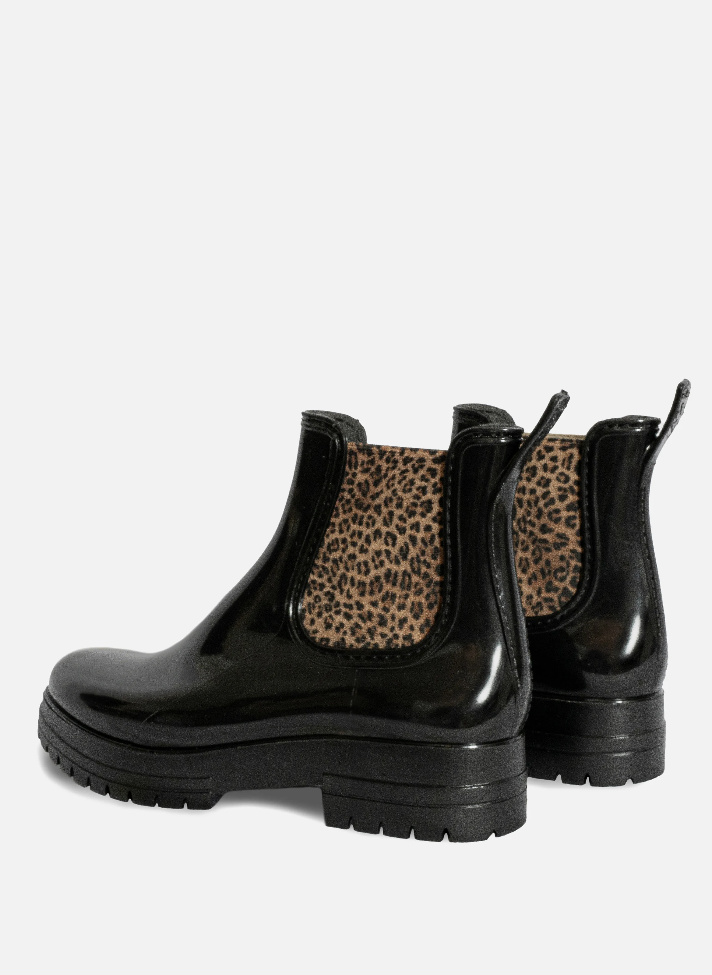 Bottines de pluie crantées | Noir