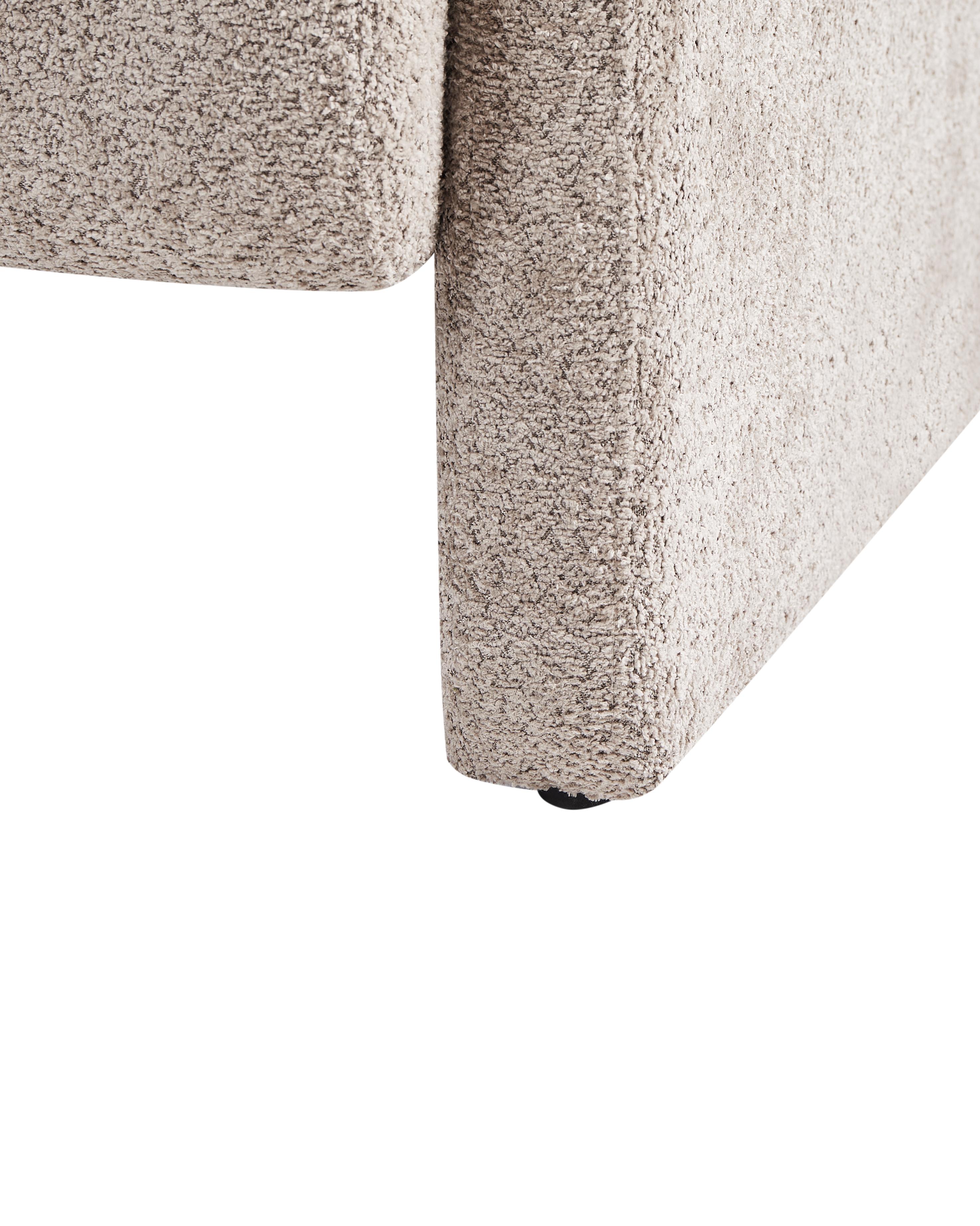 Fauteuil HALLSBERG Bouclé Taupe