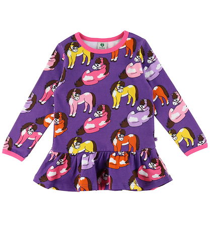 Sm?folk Sweatshirt - Purple Heart m. Heste