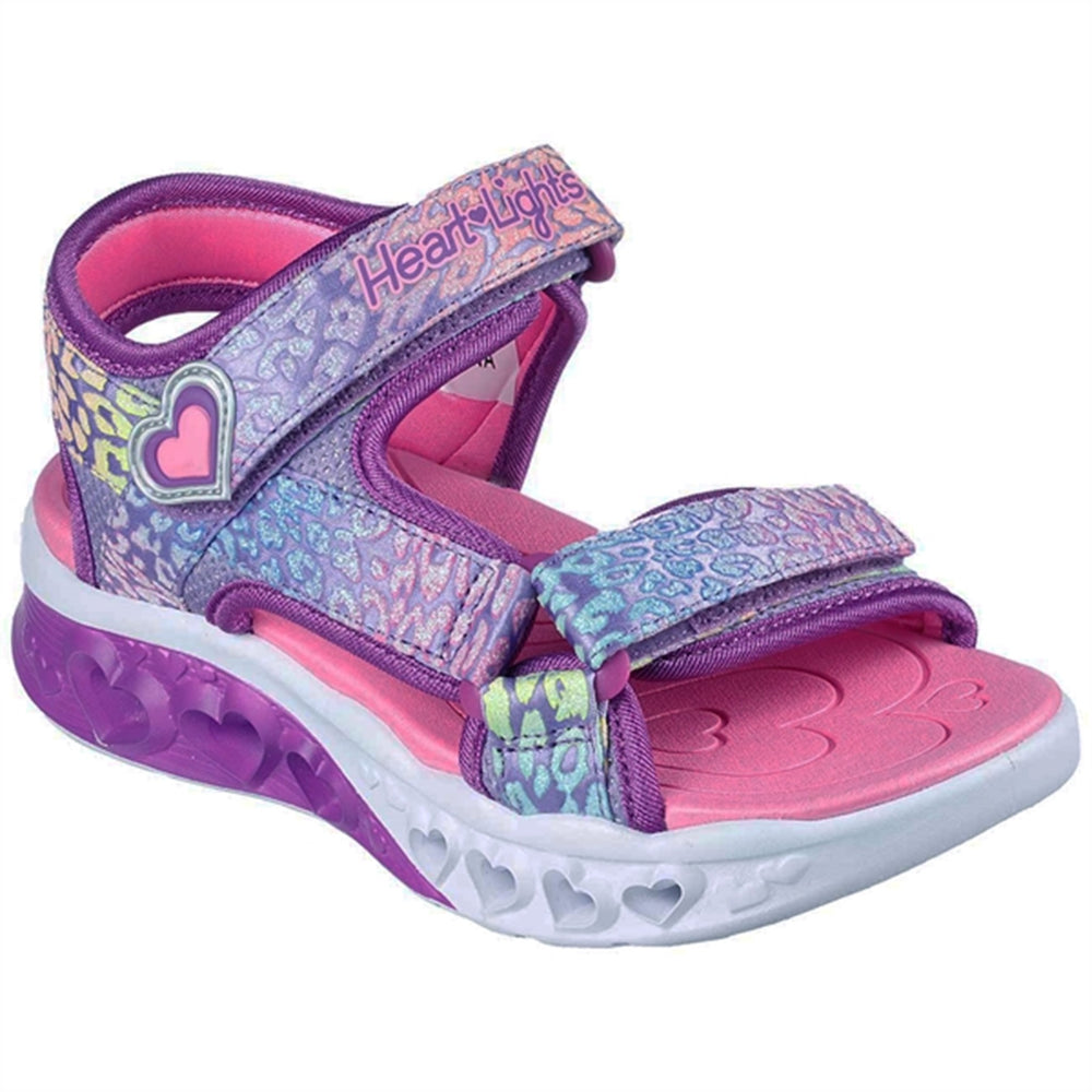 Girls Flutter Hearts Sandal Lavender/Multi