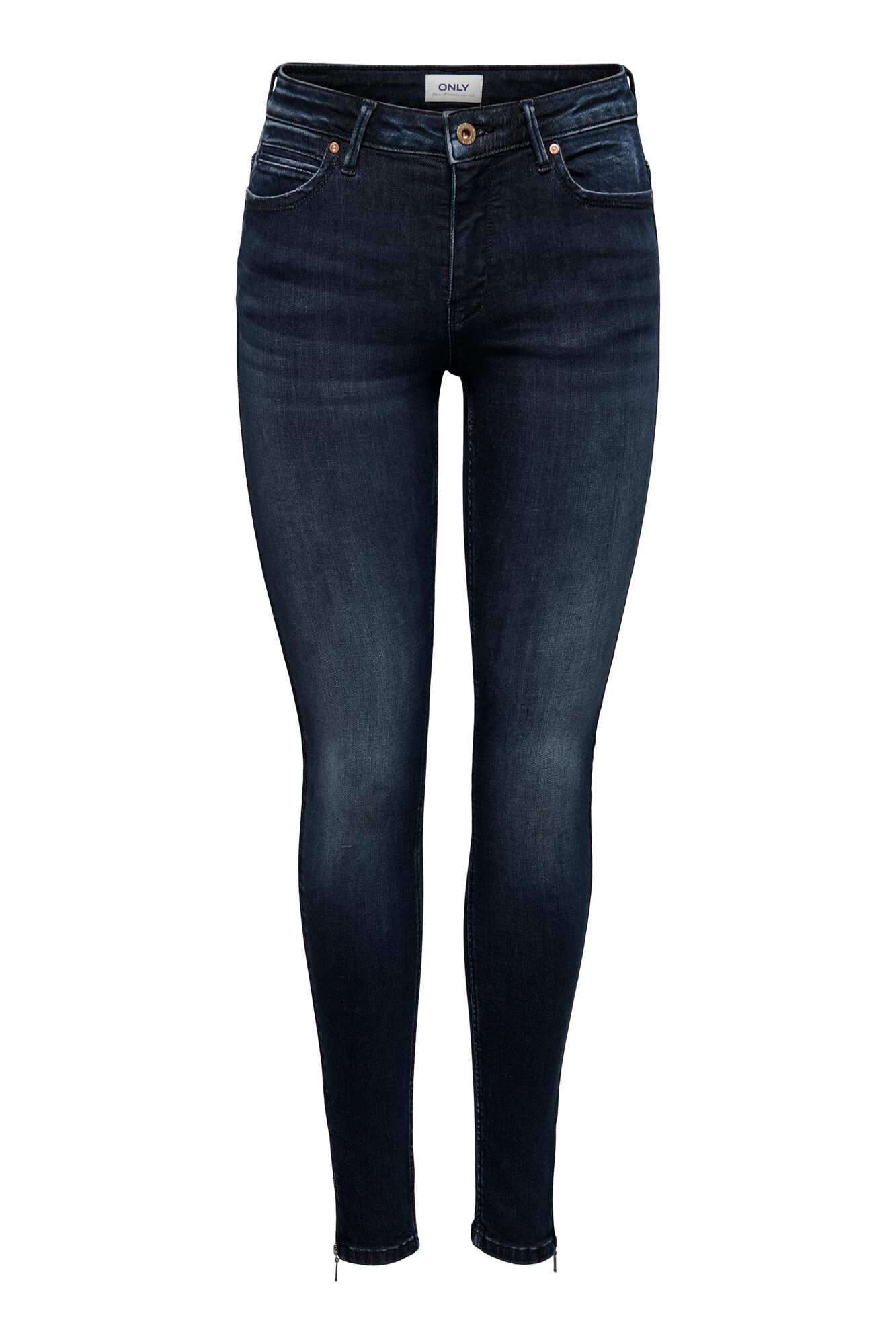 Calça jeans skinny de cintura média