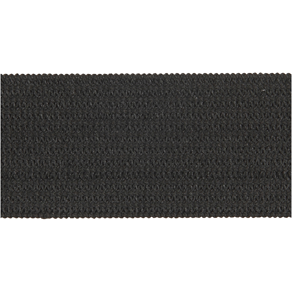 Elastiek Dikte 20mm Zwart, 25m