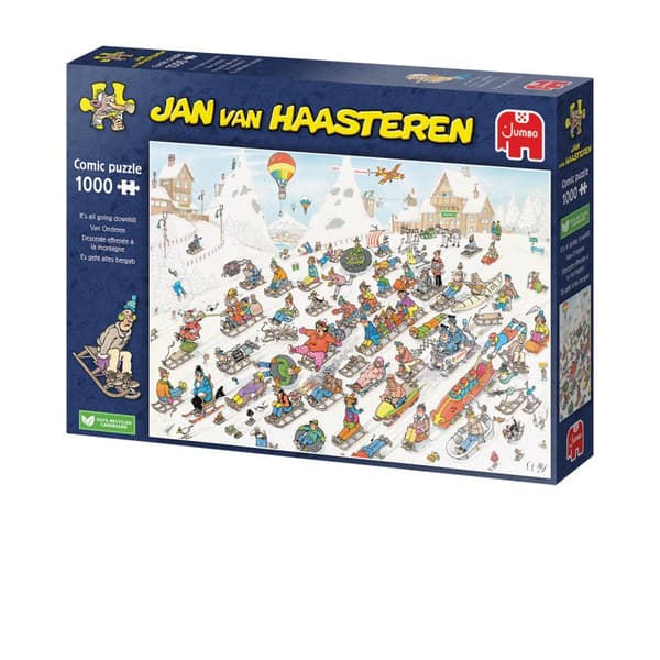 Jan Van Haasteren It´s All Going Downhill Puslespill 1000 brikker, Jumbo