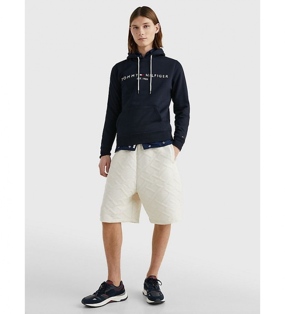 Moletom Tommy Hilfiger Core Logo Azul Marinho