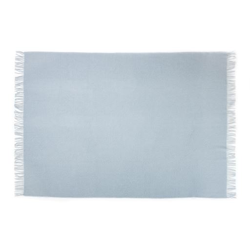 Arctic Solid Uldplaid, Støvet Blå, 130x200 cm