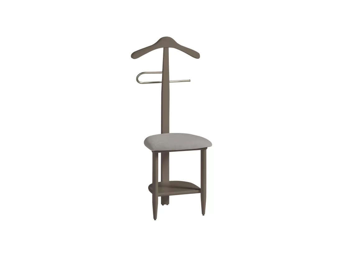 Valet de nuit - H105cm x L45cm x P41cm - hêtre massif moka - Sedie