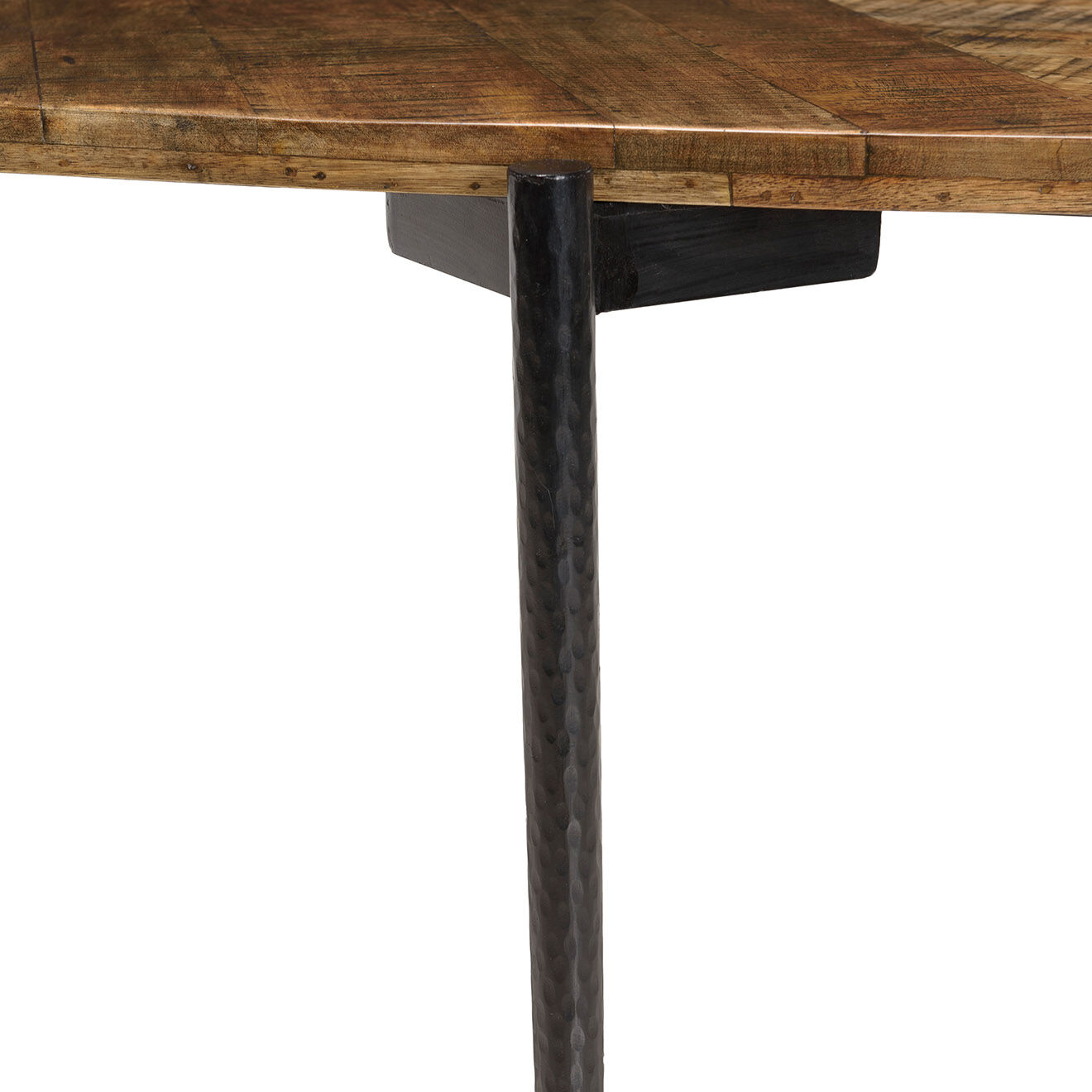 Macabane Table à manger bords concaves bois recyclé Kiara bois - 200x100x78 cm