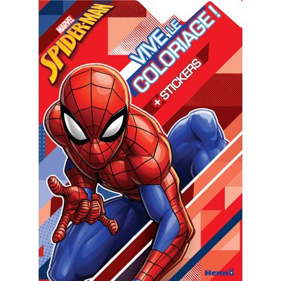 Marvel Spider-Man - Vive le coloriage ! + stickers (fond formes géométriques)