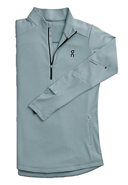 ON RUNNING - T-SHIRT ML DEMI ZIP CLIMATE SHIRT W