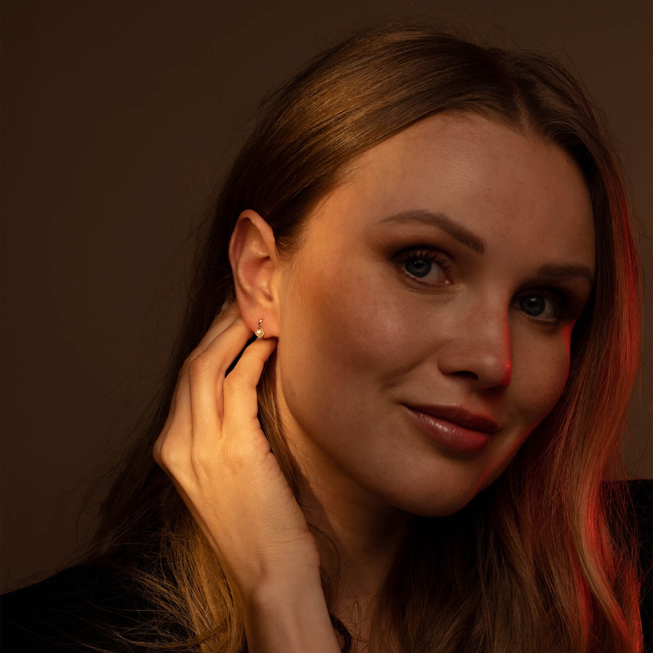 Instant d'Or Boucle d'oreilles Goutte Perlée perle blanche or jaune