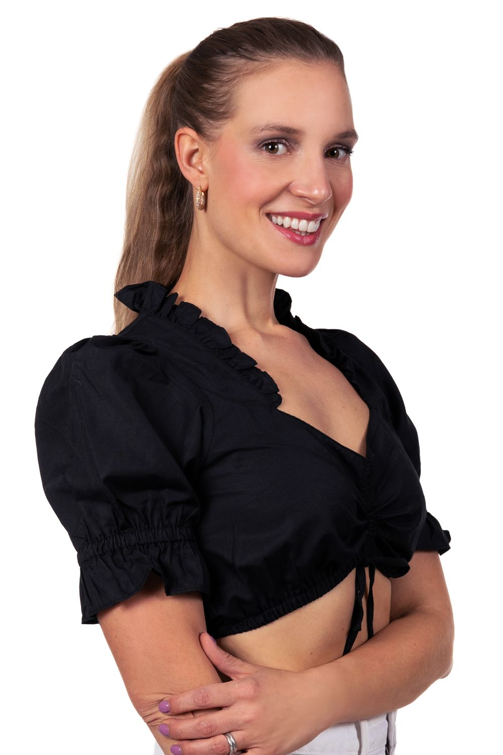 Dirndlbluse mit Schnürung