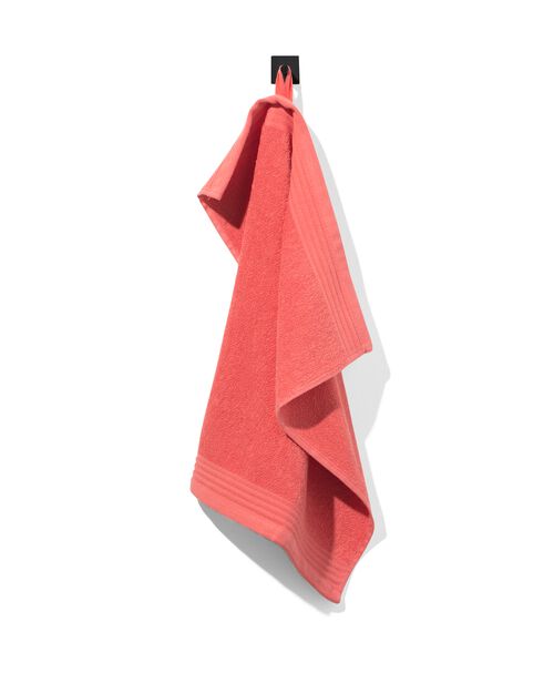 essuie-mains 50x50 coton corail