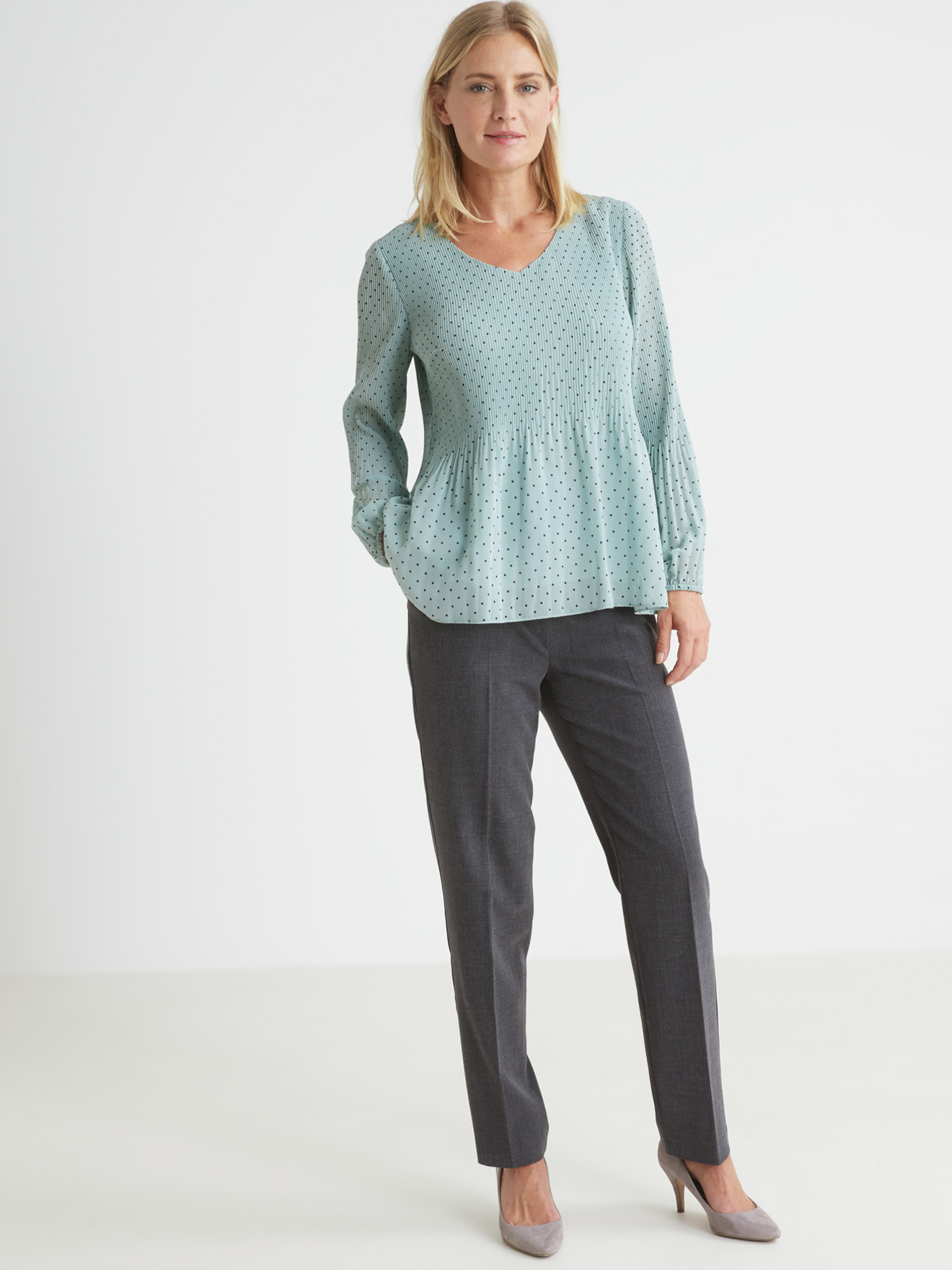 Blouse en voile au plissé permanent