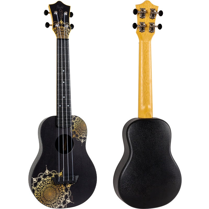 Flight Travel Series TUC Gold Mandala concert ukelele met gigbag