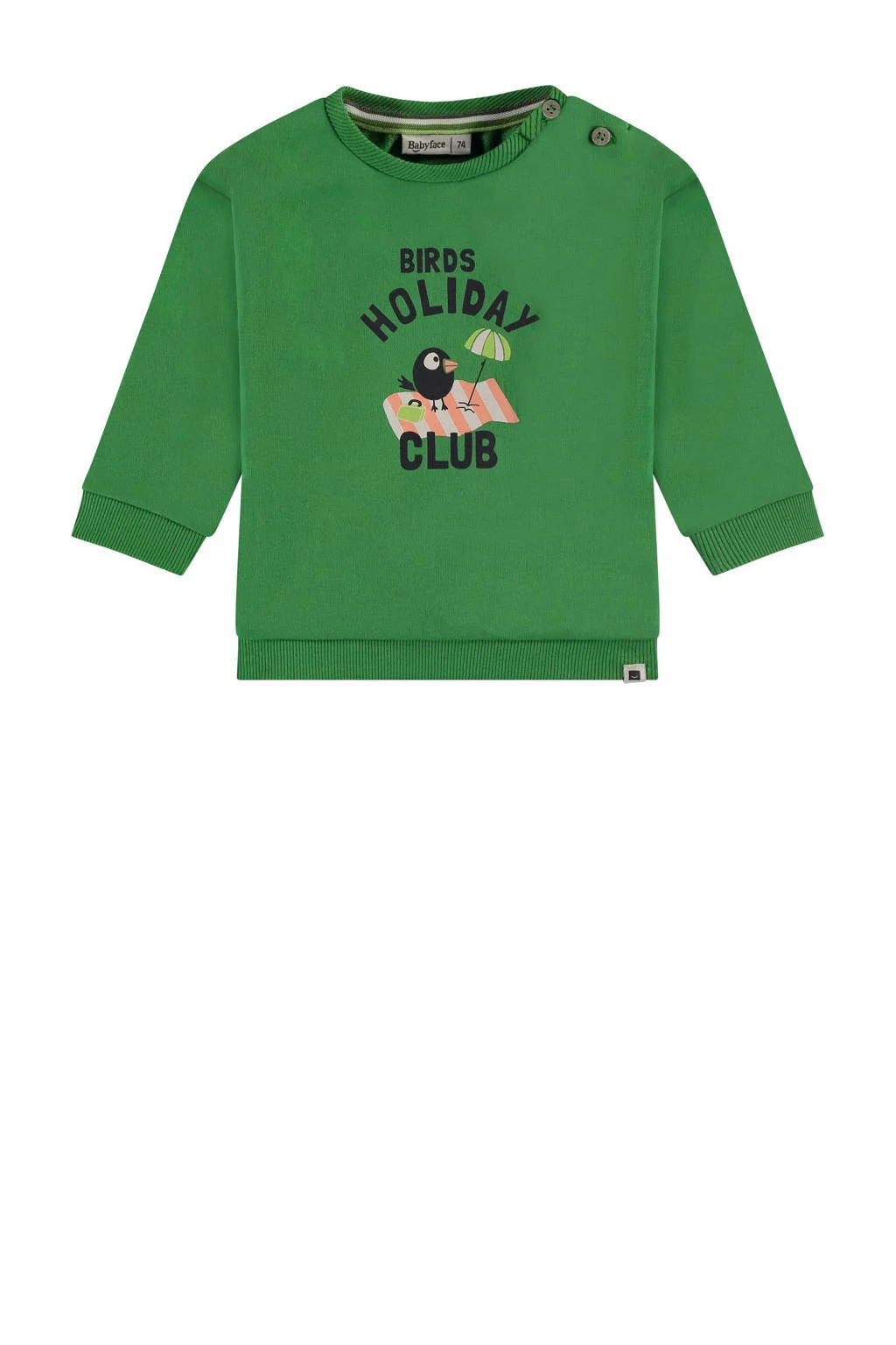 Babyface baby trui met printopdruk groen