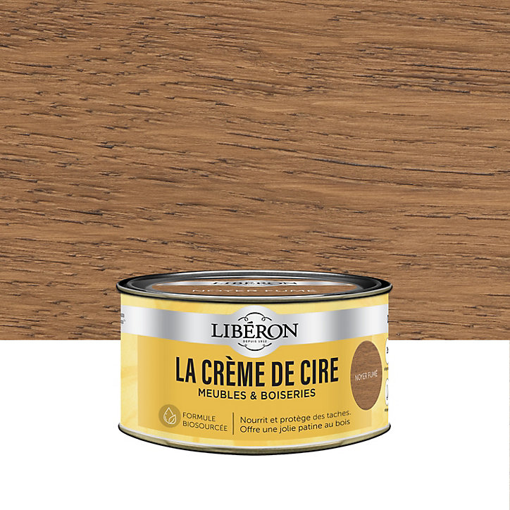 Crème de cire pâte meubles et boiseries Libéron noyer 250ml