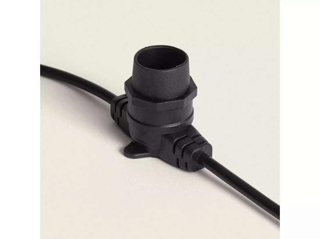 Guirlande LED Extérieure avec 5 Douilles B22 5m Noir IP44 Noir