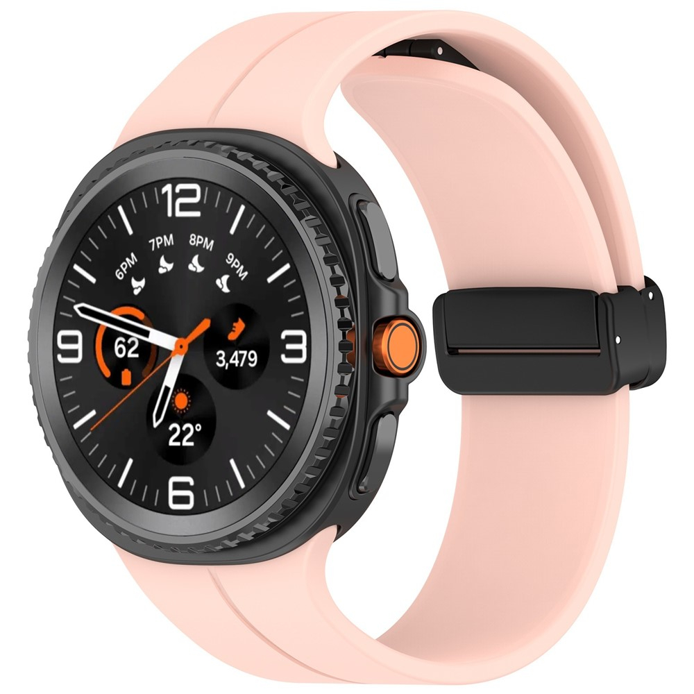 Samsung Galaxy Watch 8 (40mm) Silikon Sportarmband mit Faltschliesse - Rosa