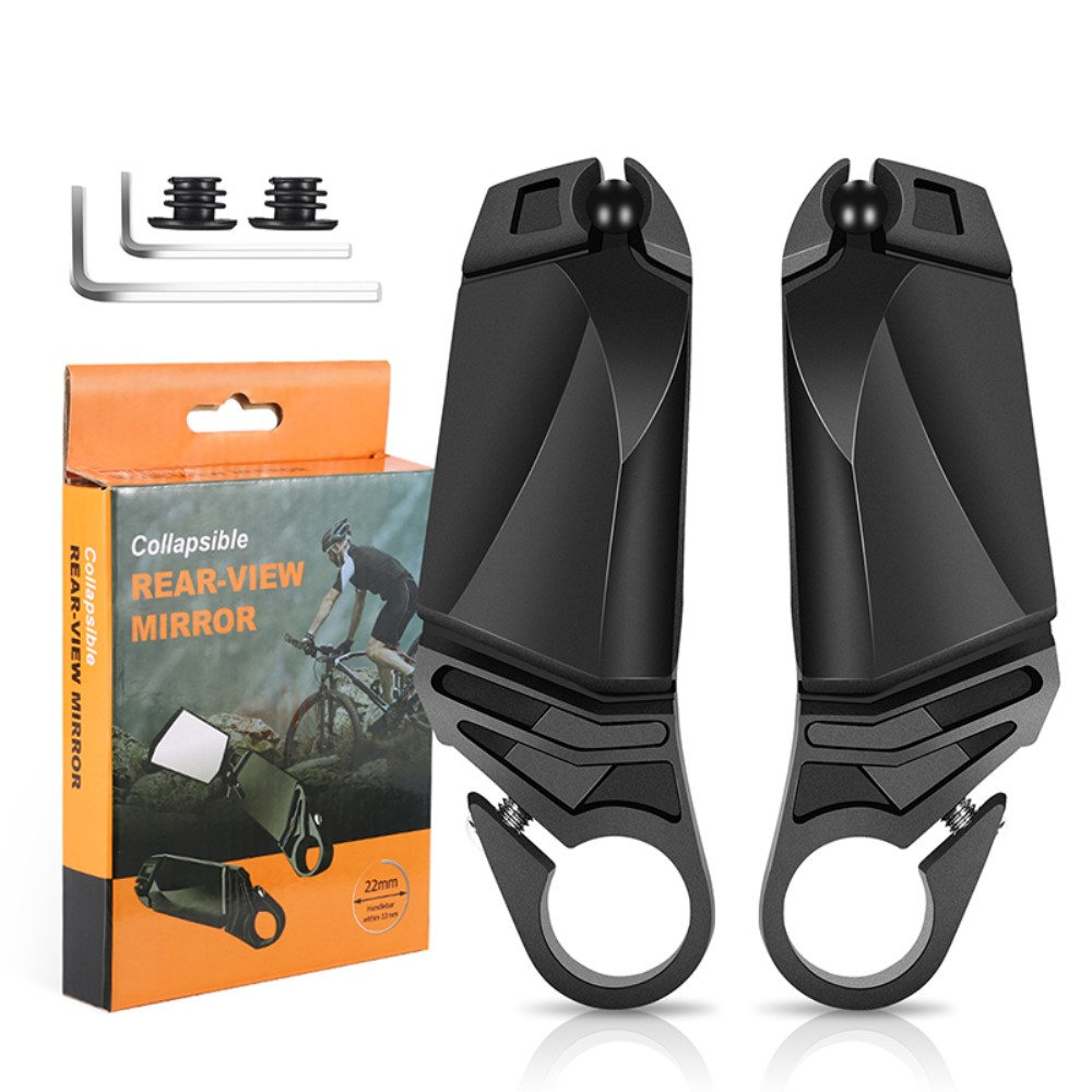 (2er Set) 360° Universal Fahrrad Velo Klapp Rückspiegel - Schwarz