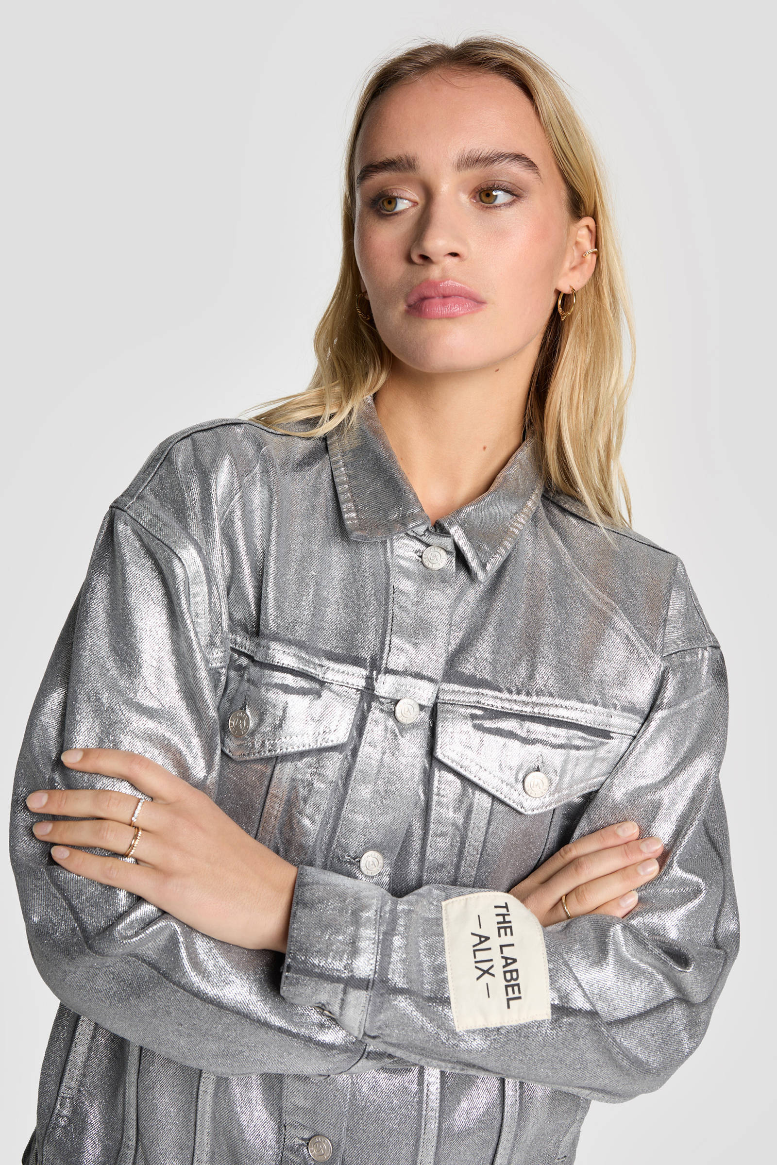 Alix the Label spijkerjasje zilver