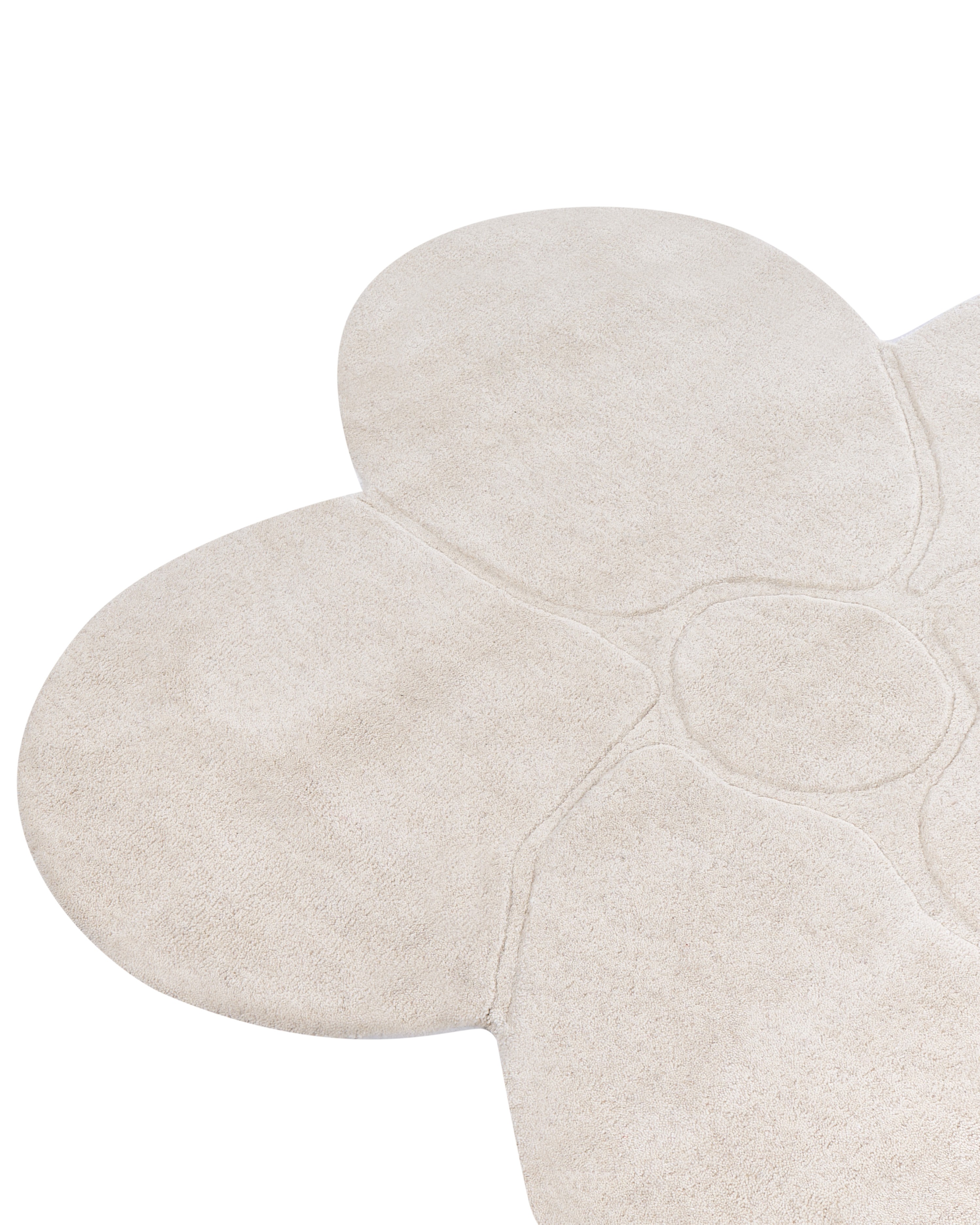 Vloerkleed KOKKINI Lichtbeige ø 140 cm Wol