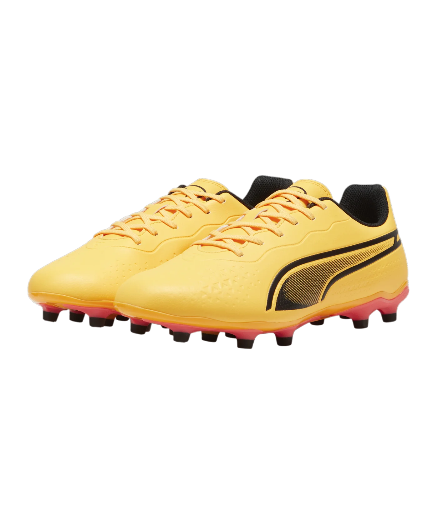PUMA KING Match FG/AG The Forever Faster Orange Schwarz F05