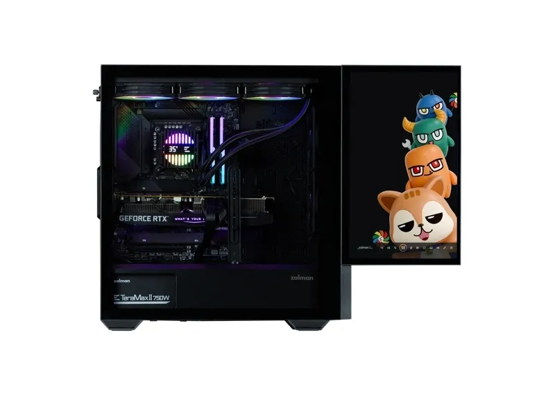 Zalman Case Z10DS Sort ATX Mid Tower ARGB-blæser