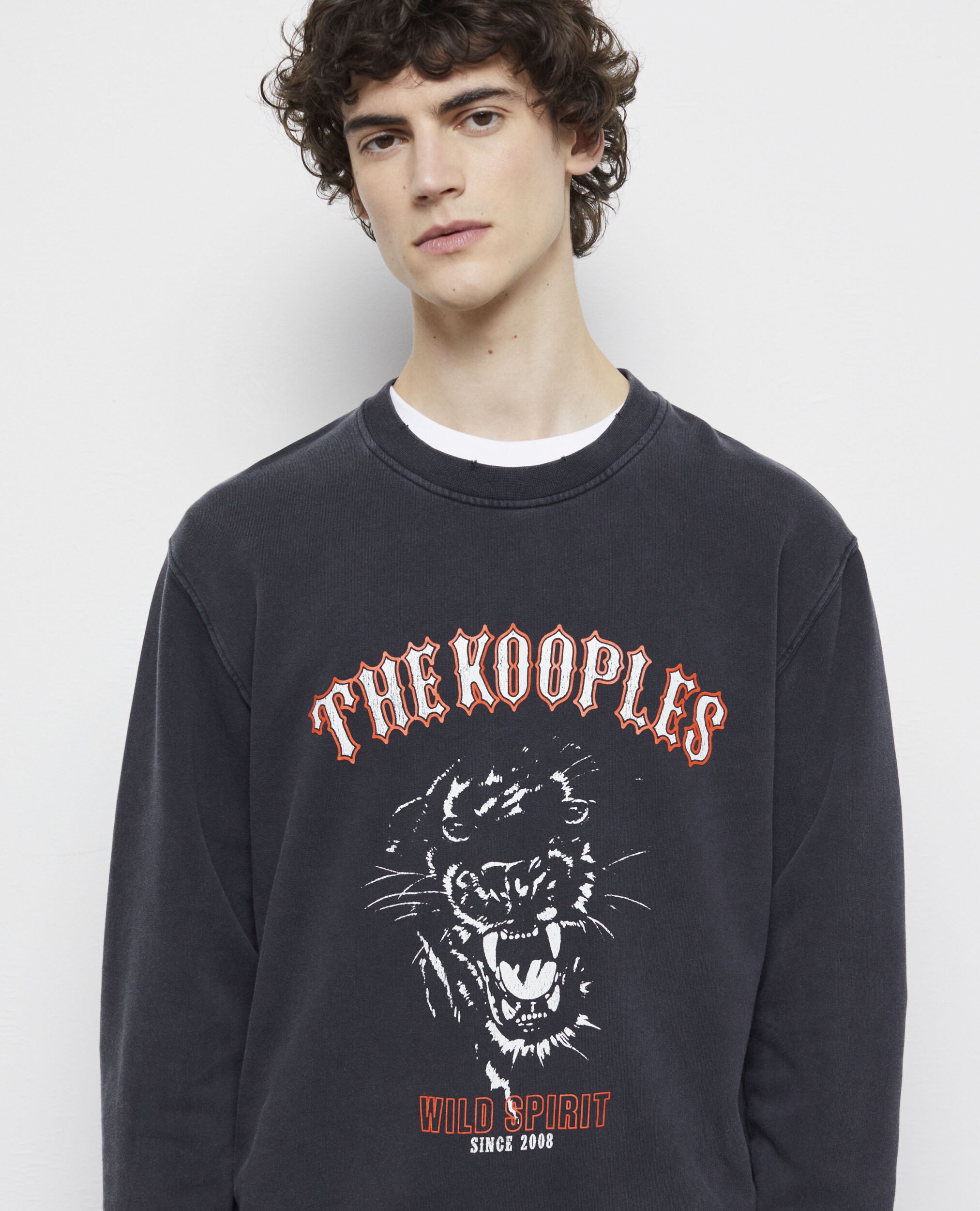 Sweatshirt sérigraphié noir
