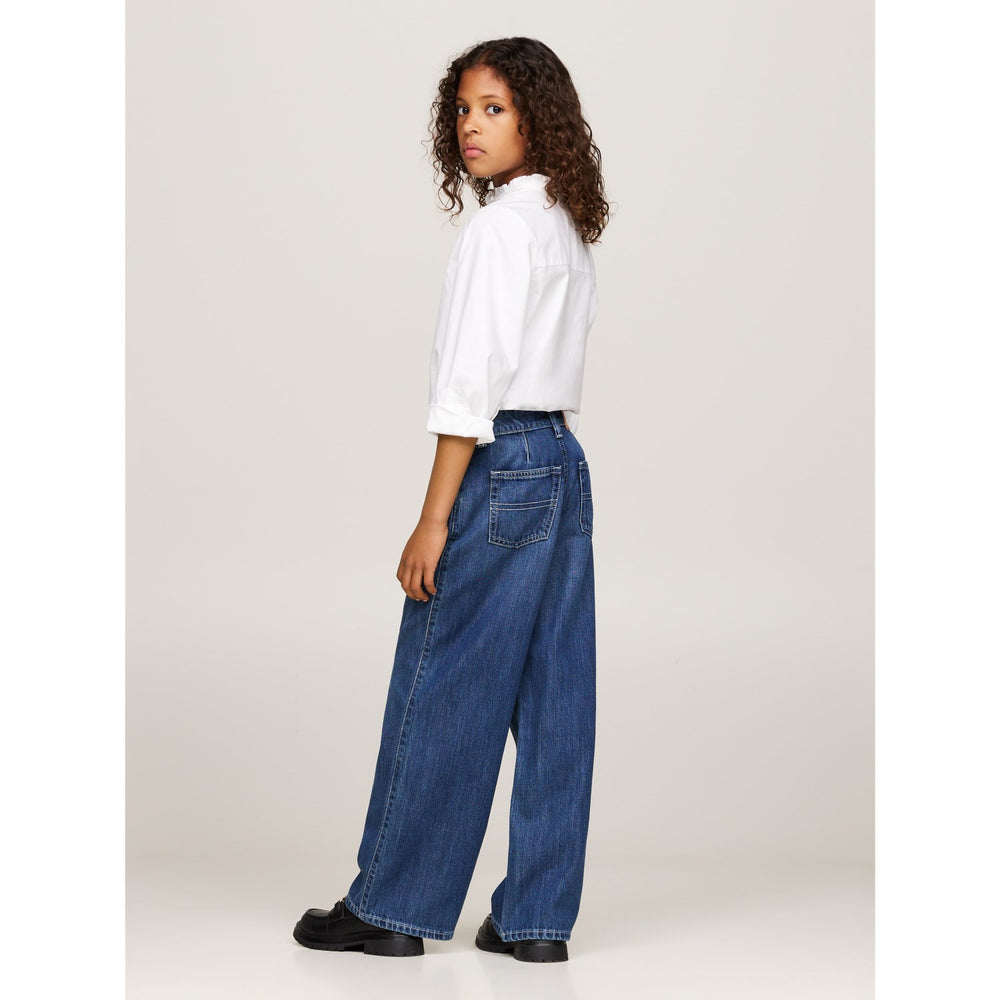 Køb Tommy Hilfiger Darkusedlyocell Mabel Pleats Mid Blue Wash Jeans