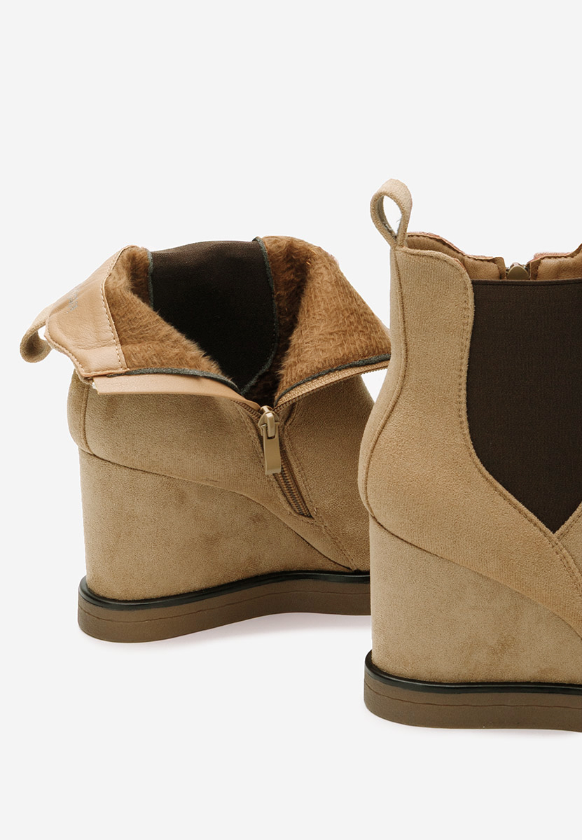 Bottines compensées kaki Sharina
